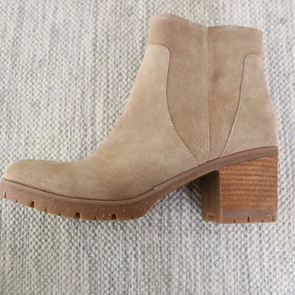 Korks by Kork-Ease Esmerelda Ankle Boots Women’s 10 M Taupe Suede Block Heel Zip - Picture 9 of 16